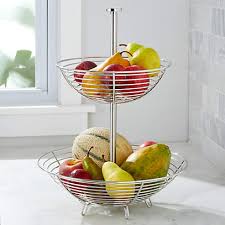Carter Stainless 2 Tier Fruit Basket