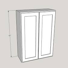 White Shaker 42 Height Wall Cabinets