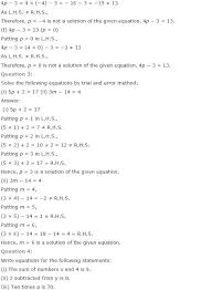 Ncert Solutions Linear Equation