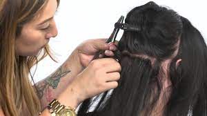Hairlocs Hair Extensions - Installing Wefts - YouTube