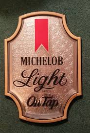 Rare Vintage Michelob Light Sign On Tap Picclick Com Glass