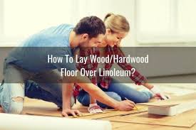 wood hardwood floor over linoleum