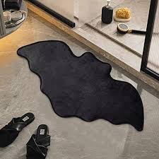 halloween bat bath mat 36x20 in gothic