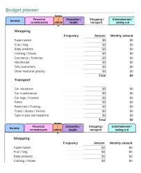 Monthly Budget Spreadsheet Template Free Monthly Budget