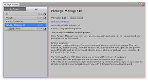 unity package manager package manager