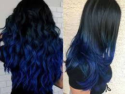 Another example of an amazing blue ombre style. How I Improved My Navy Blue Ombre Hair In One Easy Lesson