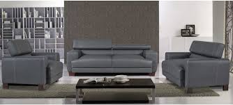 devon grey bonded leather 3 2 1