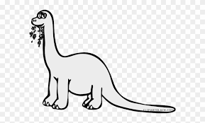 More prehistoric animals coloring pages. Cartoon Dinosaur Animal Free Black White Clipart Images Brontosaurus Coloring Page Free Transparent Png Clipart Images Download