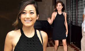 Suicide Squads Karen Fukuhara is sleek and sexy in a little black dress |  Daily Mail Online