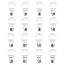 Ecosmart 100 Watt Equivalent A19 Non Dimmable Led Light Bulb Soft White 16 Pack A7a19a100wul01 The Home Depot
