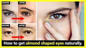 how to get almond shaped eyes naturally