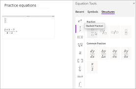 Create Equations In Onenote Using