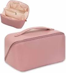 portable leather makeup storage bags
