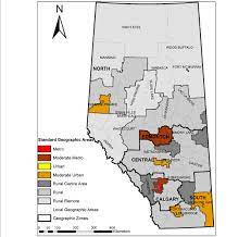 standard geographic areas in alberta