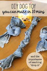diy blue jean dog toy perfect for