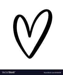 calligraphic love heart sign romantic