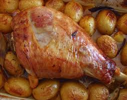 roasted turkey leg with potatoes recipe