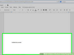 How To Make A Brochure Using Google Docs With Pictures Wikihow