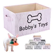 pet toy box dog storage basket