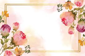 watercolor flower frame background