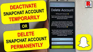 Snapchat is a mobile application that allows you to share videos and photos with your friends. How To Deactivate Temporarily Or Delete Permanently Snapchat Account Youtube