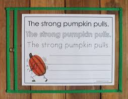 pumpkin sentences copywork and parts of