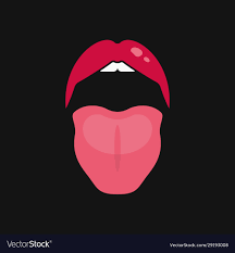 open mouth women lips and tongue logo