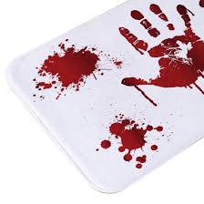 door carpet fake blood hanprinted