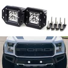 Flush Mount Led Podlamp Kit For Trucks Suvs W Grille Mesh 2 24w Cree Led Pod Lights Behind Grille Mesh Mount Brackets Switch Relay Wiring