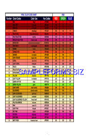 Html Color Code Chart Pdf Free 5 Pages