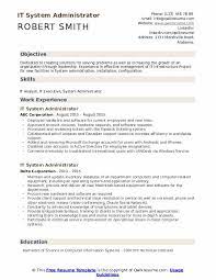 it system administrator resume sles