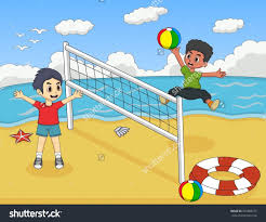 Image result for cartoon volleyball