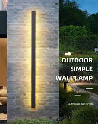 Black Long Strip Led Outdoor Wall