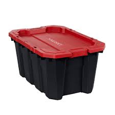 husky 25 gal latch and stack tote in