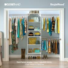 closetmaid brightwood 5 ft to 10 ft w x