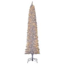 This hd wallpaper lowes real christmas trees has viewed by 729 users. Home Heritage 7 Ft Pencil Pine Pre Lit Traditional Slim White Artificial Christmas Tree With 150 Constant Warm White Led Lights In The Artificial Christmas Trees Department At Lowes Com