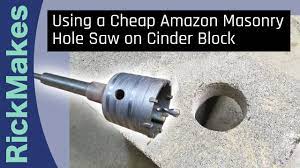 amazon masonry hole saw on cinder block