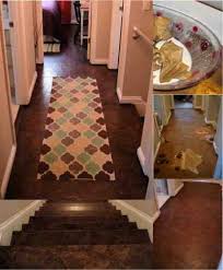 brown paper faux wood floors for less