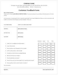 Client Feedback Questionnaire Template Customer Feedback Form Free