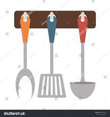 Brown Rack Utensils Kitchen Icon Image