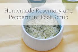 homemade rosemary and peppermint foot