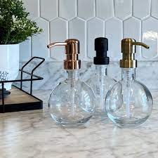 Recycled Clear Glass Soap Dispenser