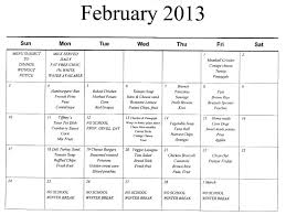 Monthly Menu Template School Lunch Calendar Texas Ustam Co