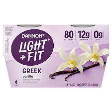 fit greek vanilla fat free yogurt pack