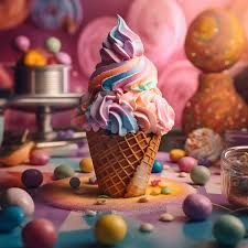 colorful ice cream cone pictures of