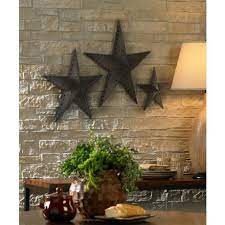 Punched Bronze Metal Star Wall Decor