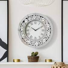 Tavish Silver Wall Clock Idf 580wk