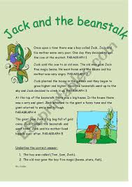 This page has the story broken up into six boxes and the short jack and the beanstalk comprehension questions, as well as one opinion question. Jack And The Beanstalk Reading Comprehension Esl Worksheet By Littlemissgold