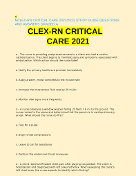 nclex rn critical care 2022 2023 study