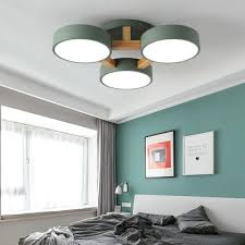 Metal Round Semi Flush Ceiling Light Kids Bedroom 3 Heads Nordic Style Candy Colored Light Fixture In White Warm Beautifulhalo Com